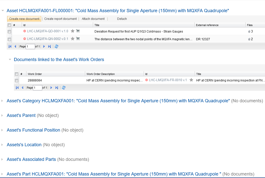 Related Documentation in EDMS for EAM