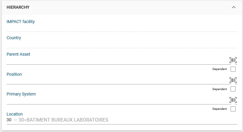 Hierarchies in Equipment Graph