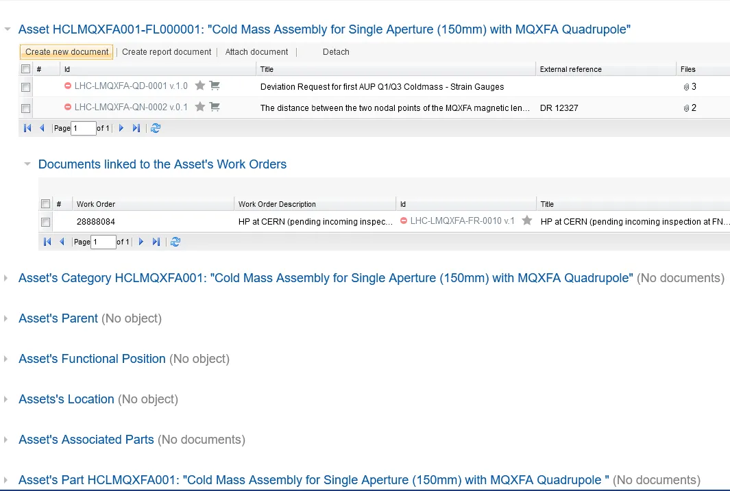 Related Documentation in EDMS for EAM
